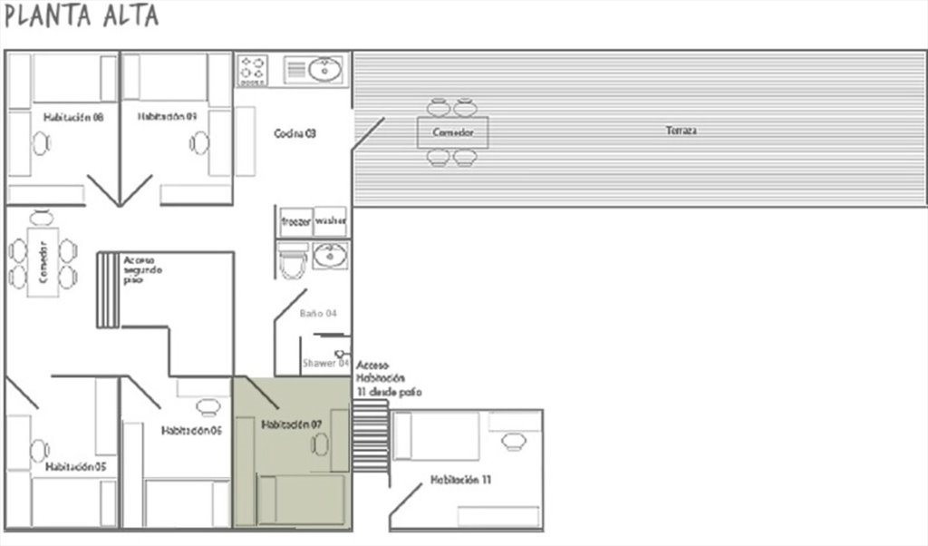Pieza en arriendo en Capellán Abarzúa, Providencia - Habitaciones para chicas de intercambio o Chilenas en Providencia. | CompartoDepto - Image 7