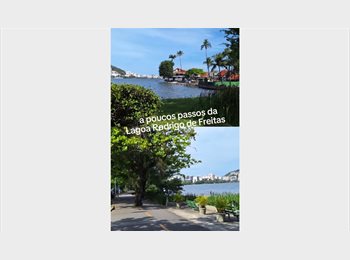 Roomgo BR - Suite mobiliada Jd Botânico Lagoa Zona Sul RJ, Jardim Botânico - R$ 2.600 Por mês