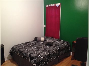 Roomgo CA - Belle Chambre en Vert et Blanc -Meublée et T.Inclus + WiFi, Montréal - $650 pcm