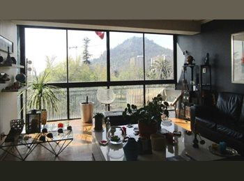 CompartoDepto CL - Arriendo bonita pieza en Barrio Lastarria (Bellas Artes) al frente del parque Forestal, Santiago Centro - CH$360.000 por mes