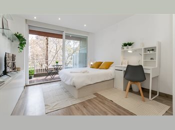 Roomgo ES - CHIAPAS ROOM: PRIVATE TERRACE! IDEAL FOR COUPLES., Les Corts - 1.090 € por mes
