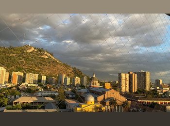 CompartoDepto CL - ARRIENDO HABITACION AMPLIA C/BAÑO PRIVADO DEPTO DE PISO 13 VISTA ORIENTE, Santiago Centro - CH$280.000 por mes