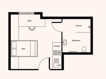 Roomgo UK - Medium Studio at Scape Bloomsbury!, St Pancras - £3,100 pcm