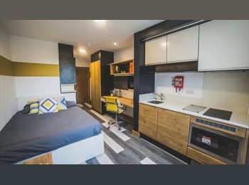 Roomgo UK - Student Ensuite Studio | Bills & Deposit Covered, Ashted - £862 pcm