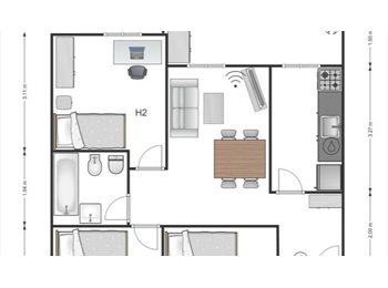 Roomgo ES - Piso de Estudiantes Vicálvaro, San Blas - 395 € por mes