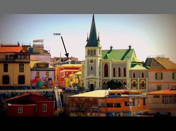 CompartoDepto CL - Habitaciones Cerro Concepcion, Valparaíso - CH$280.000 por mes