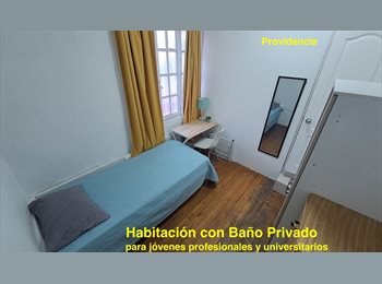 CompartoDepto CL - Unica Habitacion Con BAÑO PRIVADO, Providencia - CH$290.000 por mes