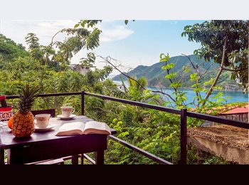 CompartoApto CO - Cabaña Privada con Balcón y vista al mar: Amoblada con aire acondicionado y wifi 200 megas muy cerca, Santa Marta - COP$ 1.700.000 por mes