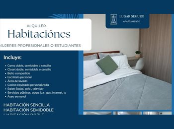 CompartoApto CO - Arriendo Habitación Sencilla  en apartamento nuevo ideal para mujeres, Bogotá - COP$ 700.000 por mes