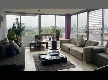 Roomgo MX - Increíble depa en la Condesa, vista espectacular y excelente ambiente, Cuauhtémoc - MX$10,000 por mes