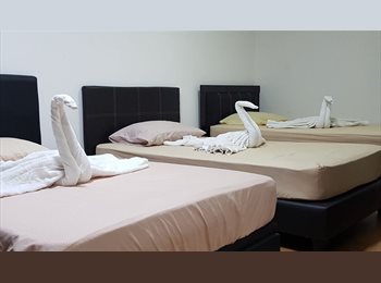 Roomgo SG - Delux family room( one queen + one super single) with private toilet, Serangoon - $2,000 pm
