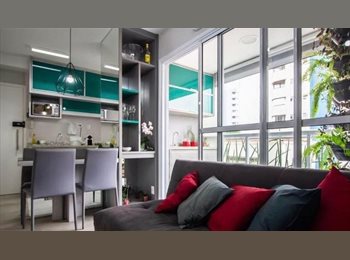 Roomgo BR - Alugo apartamento completo individual, Pinheiros - R$ 3.000 Por mês
