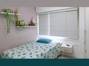 Roomgo BR - Quarto l Barra da Tijuca l Condomínio, Recreio dos Bandeirantes - R$ 2.500 Por mês