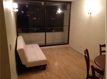 CompartoDepto CL - Habitación amoblada en moderno depto, Metro Santa Lucía / U de Chile, Santiago Centro - CH$185.000 por mes