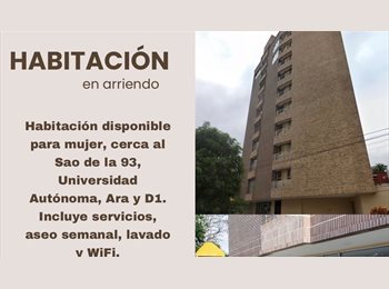 CompartoApto CO - ARRIENDO HABITACIÓN PARA MUJER NORTE DE BARRANQUILLA., Barranquilla - COP$ 900.000 por mes