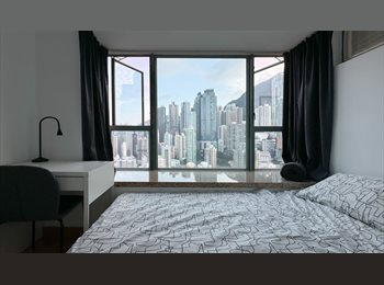 Roomgo HK - Fully Furnished Room with Incredible City View - From a Month, Sheung Wan - HKD16,500 pcm