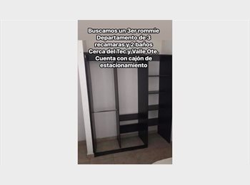 Roomgo MX - Busco Roomie (HOMBRE), ZONA TEC Y VALLE OTE., Monterrey - MX$5,000 por mes