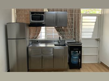Roomgo MX - ESTUDIO RENOVADO; Planta baja,  Área Hotel RIU-Minerva. Cochera, portón eléctrico, Am, Zapopan - MX$6,900 por mes