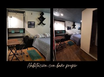 Roomgo MX - Habitación confortable cama matrimonial Roma Norte, Cuauhtémoc - MX$13,500 por mes