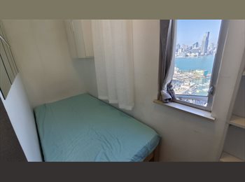 Roomgo HK - Single Bed STYLISH Room, monthly $5500, Victoria Harbour View including furniture ,Utility wifi., Causeway Bay - HKD5,500 pcm