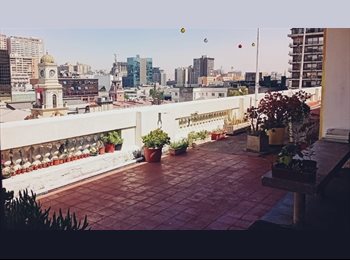 CompartoDepto CL - Departamento privado amoblado con espectacular terraza mirando hacia Plaza de Armas, Santiago Centro - CH$750.000 por mes