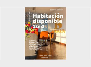 CompartoApto CO - HABITACION DISPONIBLE – CENTRO, Bogotá - COP$ 1.500.000 por mes
