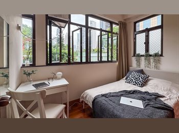 Roomgo HK - Cozy room in Causeway Bay with lots of Storage and Sunlight - From a Month, Wan Chai - HKD14,000 pcm