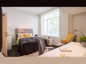 Appartager BE - Morton Place Parvis: quiet room with great desk, private bathroom, Saint Gilles Sint Gillis - 1.150 € pm