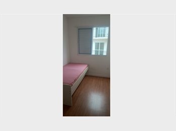 Roomgo BR -  Quarto individual em apartamento mobiliado – Ambiente tranquilo e organizado, Campinas - R$ 950 Por mês