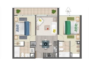 CompartoDepto CL - Se arrienda habitación con baño privado, Independencia - CH$300.000 por mes
