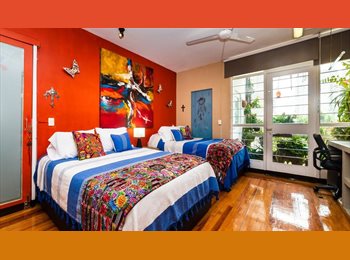 Roomgo MX - PRECIOSA/ AMPLIA HABITACIÓN AMUEBLADA/ 2 CAMAS QUEEN/POLANQUITO SUPER VISTA Y TERRAZA, Miguel Hidalgo - MX$21,900 por mes