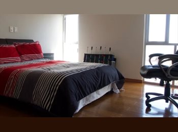 Roomgo MX - Linda habitación en departamento y fraccionamiento de lujo en Santa Fe, Alvaro Obregón - MX$18,500 por mes