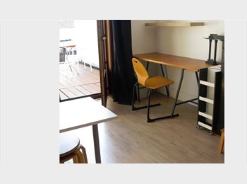 Appartager BE - Studio avec coin-cuisine et terrasse à louer, Schaerbeek Schaarbeek - 590 € pm