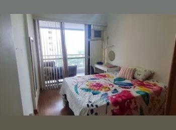 Roomgo BR - Quarto com varanda e banheiro privativo predio total infra em area nobre da Barra, Barra da Tijuca - R$ 2.350 Por mês
