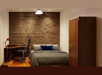 CompartoDepto CL - Habitacion INDIVIDUAL amoblada en casona , Metro Cumming (L5) Barrio Yungay, Santiago - CH$280.000 por mes