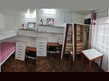 CompartoDepto CL - Pieza opciones individual o doble (camarote) barrio parque bustamante metro baquedano, Santiago Centro - CH$180.000 por mes