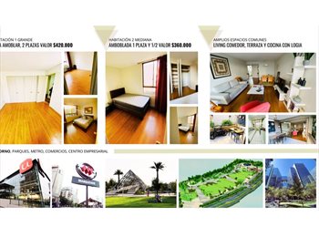CompartoDepto CL - Habitación luminosa 1 plaza, Vitacura - CH$360.000 por mes