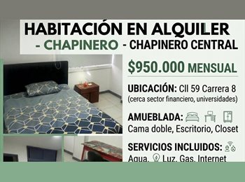 CompartoApto CO - Vive en el mejor punto de Chapinero: Habitación amoblada  en Chapinero Central, Bogotá - COP$ 950.000 por mes