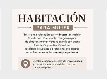 CompartoApto CO - Arriendo habitación Boston, Barranquilla - COP$ 700.000 por mes