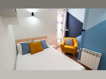Roomgo ES - (RH26-R4)  Amplia habitación doble en hermoso piso en Pl. Catalunya, Barcelona - 1.050 € por mes