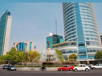 Roomgo MX -  Habitaciones en cómodo departamento amueblado, Cuauhtémoc - MX$7,300 por mes