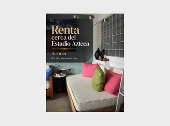 Roomgo MX - Room in a Mexican-style house, 5 minutes walking from Estadio Azteca | Perfect for World Cup 202 Day, Coyoacán - MX$28,000 por mes
