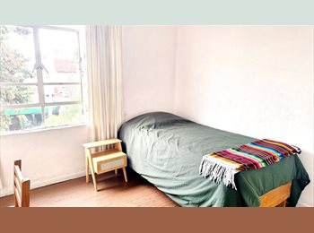 Roomgo MX - Habitacion Luminosa en Narvarte A 2 cdas de @Metro y Metrobus Etiopia, Cuauhtémoc - MX$7,800 por mes