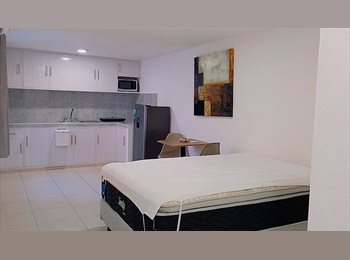 Roomgo MX - Se renta estudio en avenida nicte cerca de avenida la luna, Benito Juárez - MX$7,500 por mes
