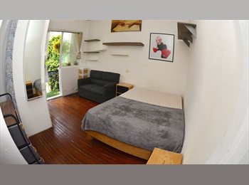 Roomgo MX - Col. Condesa: Habitación amueblada con baño privado y terraza privada. Todos los gastos incluidos., Cuauhtémoc - MX$10,500 por mes