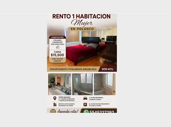 Roomgo MX - Rento recámara amueblada en Polanco, Miguel Hidalgo - MX$15,500 por mes