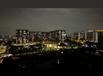 Roomgo SG - Common Room $1200 – 8 min Woodleigh MRT | Park & Lake | Aircon + WiFi, Woodleigh - $1,200 pm