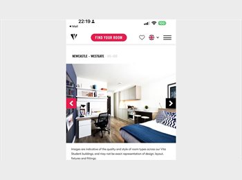 Roomgo UK - Room in vita Studet Westgate Neecastle, Princess Square - £900 pcm