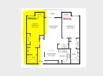 Roomgo US - UTC Master Bedroom available for move-in, University City - $1,599 pm