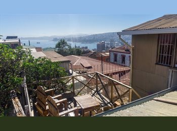CompartoDepto CL - Habitación en casa compartida, con terraza y vista al mar!, Valparaíso - CH$240.000 por mes